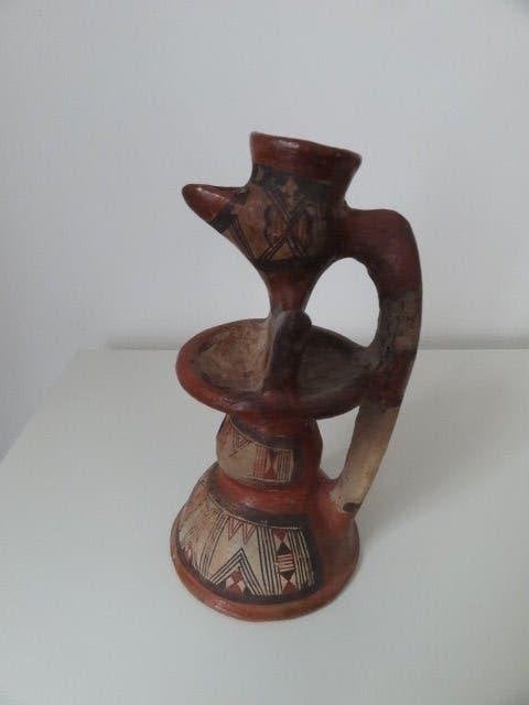 Zeldzame oude bruilofts lamp, kabylie, Algerije, H 25 cm, Ritueel object, Steen/keramiek, Afrika, Ophalen of Verzenden