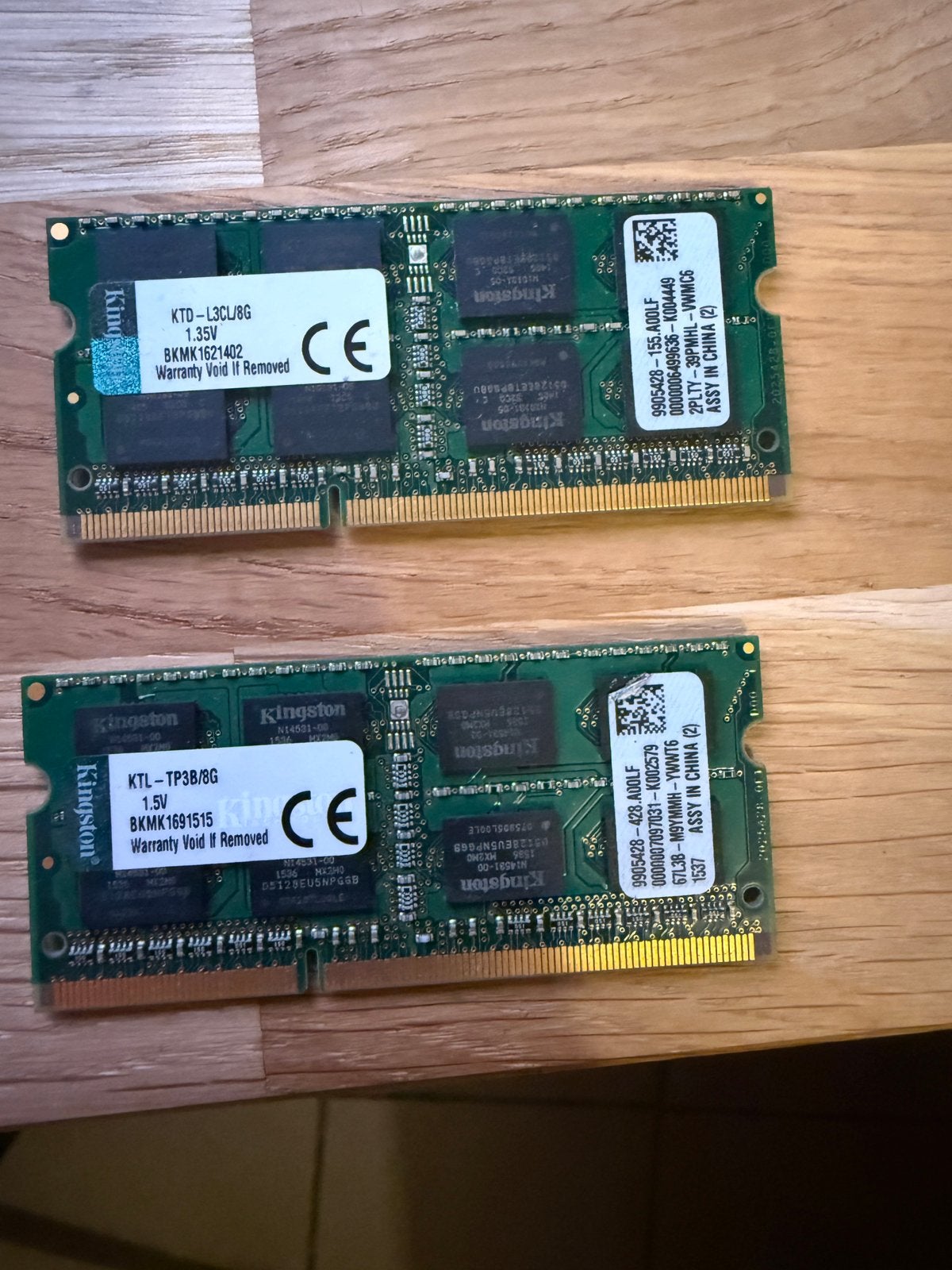 2 x 8 GB DDR3 1600 MT/s 204-pins, Computers en Software, Ophalen, Gebruikt, 8 GB, DDR3