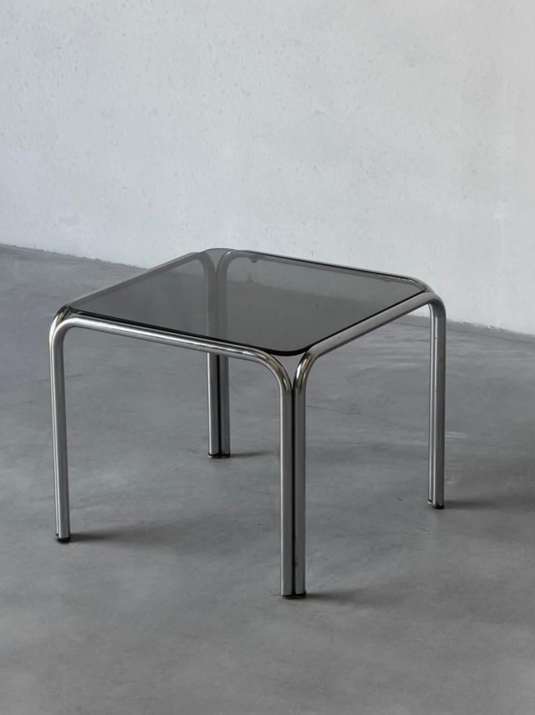 Vintage bauhaus buisframe bijzettafel, Ophalen, Zo goed als nieuw