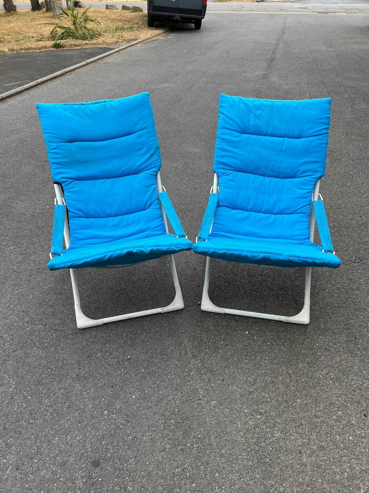 Lot de 2 chaises transat, Tuin en Terras, Ophalen, Gebruikt