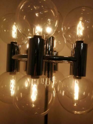 Lampadaire Vloerlamp 13 bulles Vintage Ishii, Enlèvement, Utilisé, Verre, 150 à 200 cm
