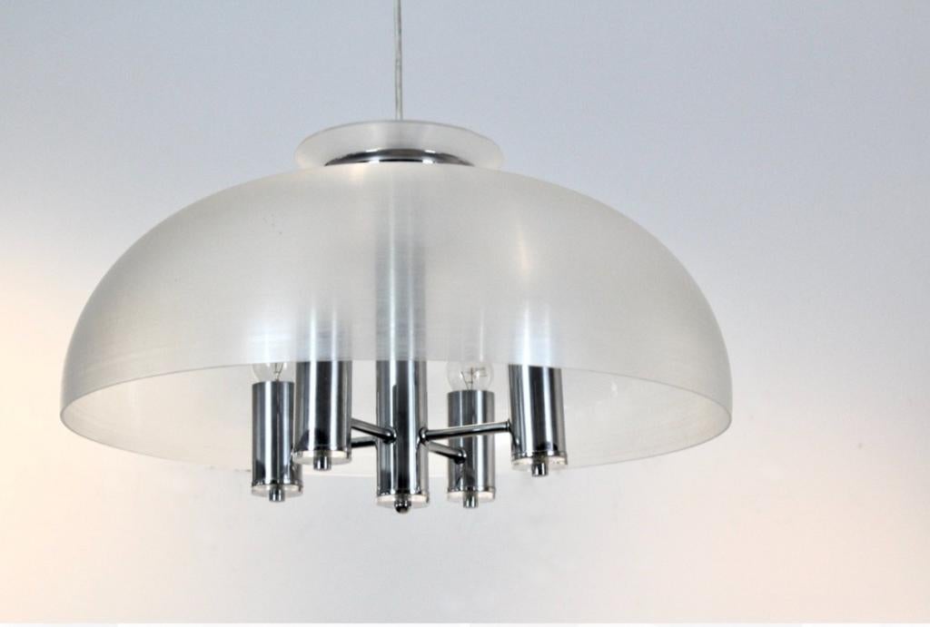 Vintage design hanglamp – Harvey Guzzini – space age stijl, Ophalen of Verzenden