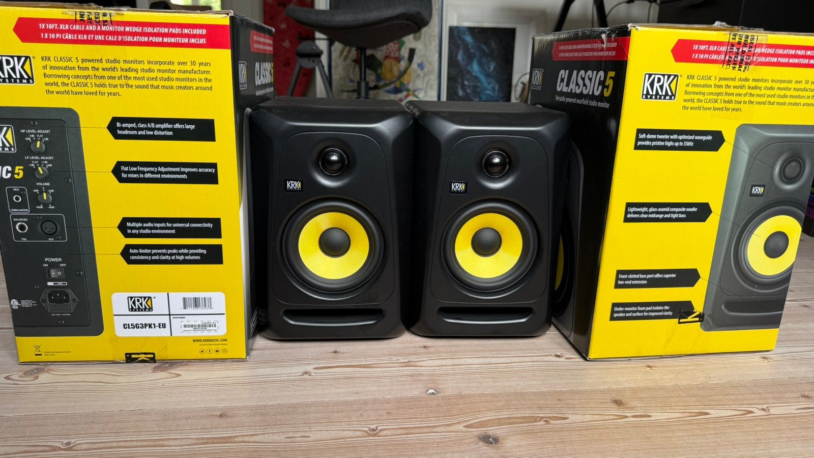 KRK Classic 5 - set van 2 actieve studiomonitors, Audio, Tv en Foto, Ophalen, Zo goed als nieuw, KRK