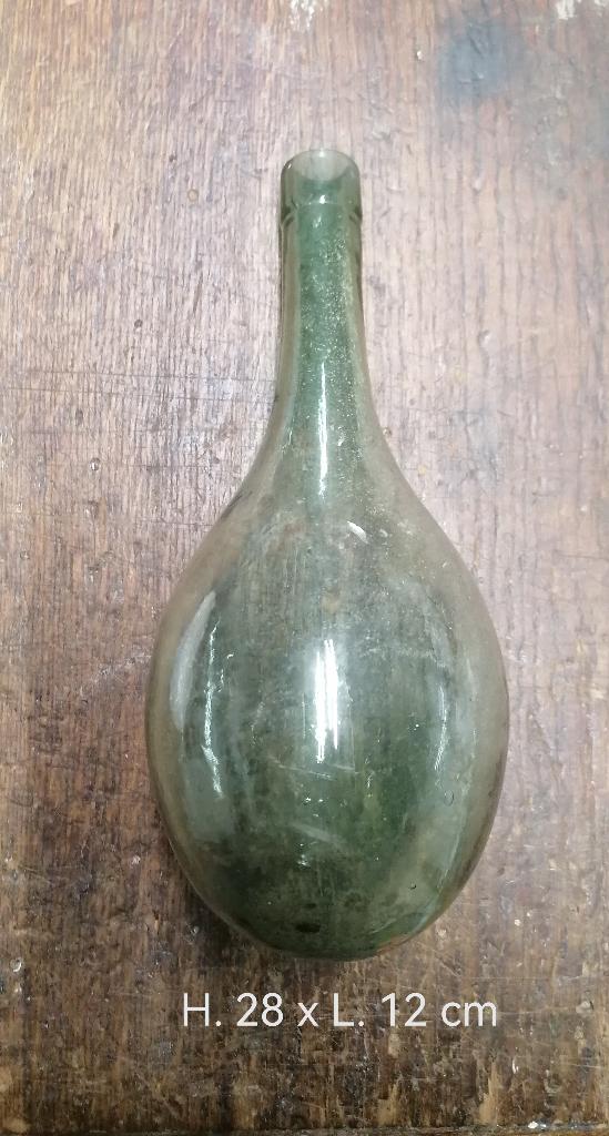 Bouteille ancien verre soufflé bullé, Comme neuf, Verre, Autres types, Autres marques