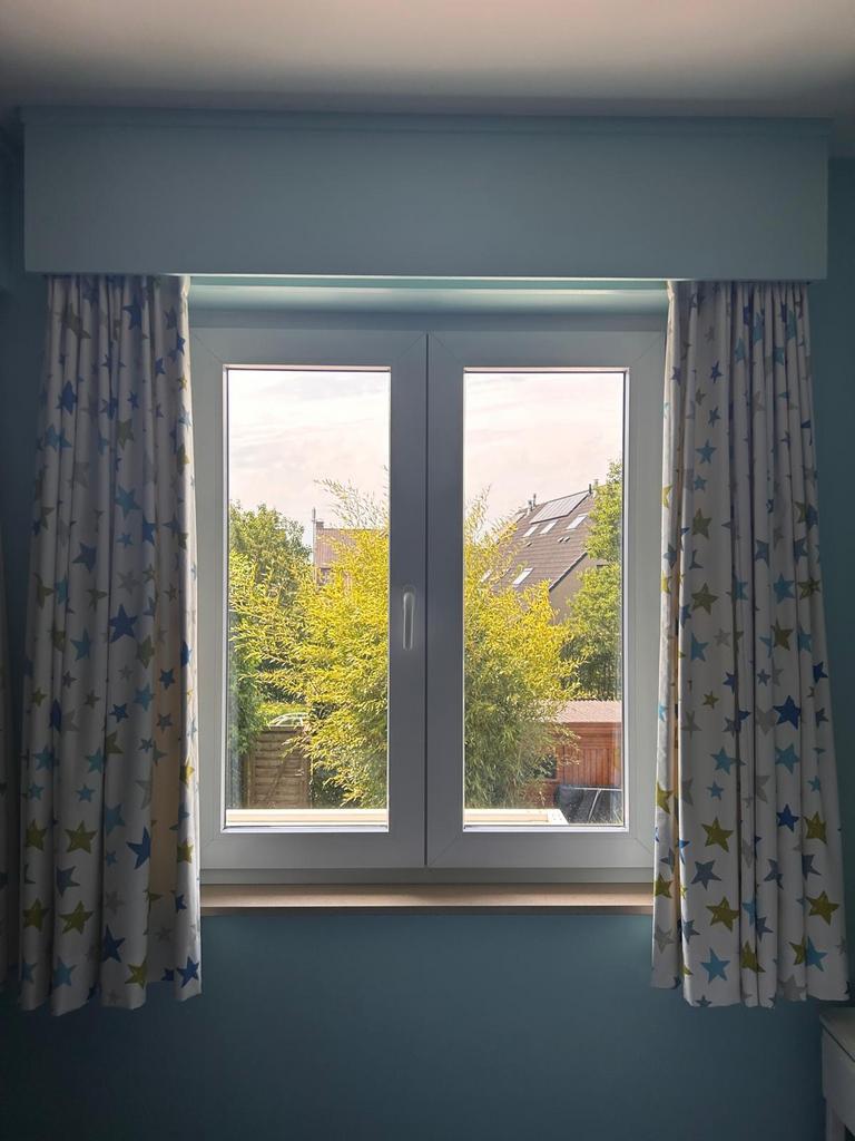 2 sets overgordijnen, Huis en Inrichting, Ophalen, Gebruikt, 100 tot 150 cm, 100 tot 150 cm