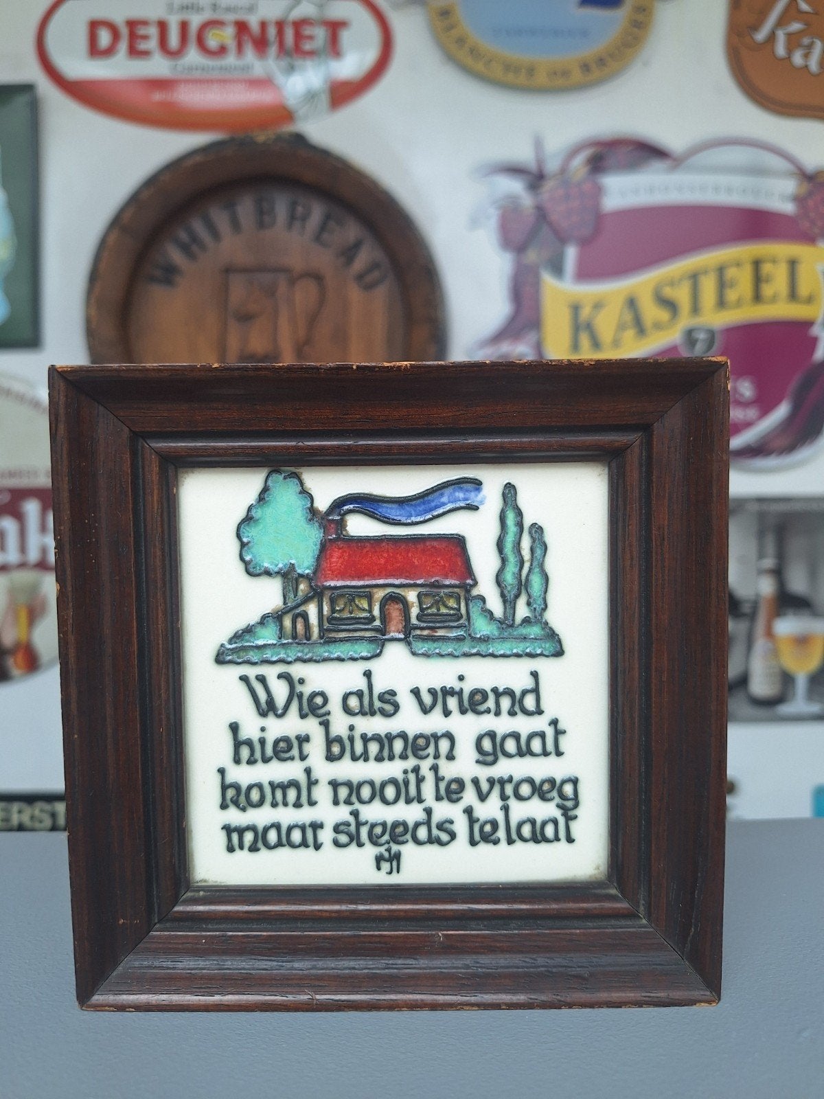 Keramische Tegel Met Spreuk, Ophalen of Verzenden