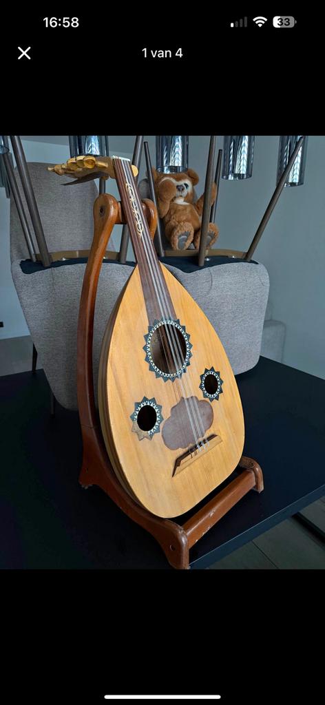 Klassieke arabische oud, Muziek en Instrumenten, Snaarinstrumenten | Gitaren | Akoestisch, Gebruikt, Klassieke of Spaanse gitaar
