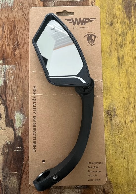 VWP Fietsspiegel - Hoge Kwaliteit - Links Zilver, Ophalen of Verzenden, Info@onlinebikeparts.be, Online Bike Parts, Rijkmakerlaan 24, 2910 Essen