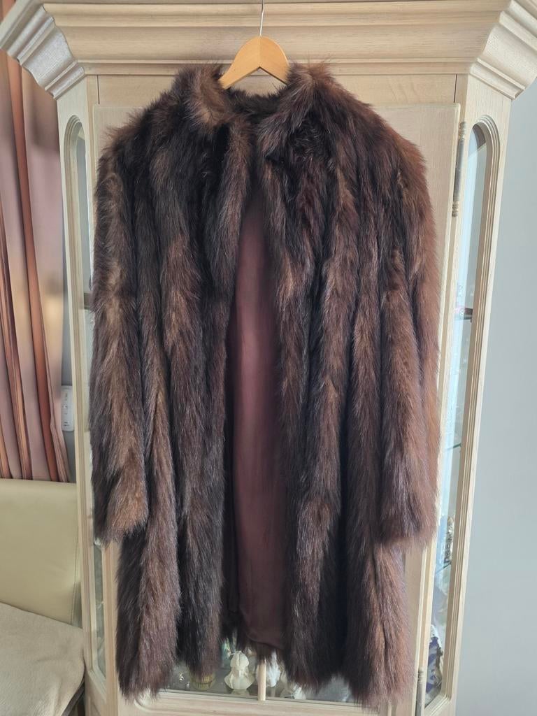 Bonte mantel, Kleding | Dames, Jassen | Winter, Ophalen, Maat 46/48 (XL) of groter, Bruin