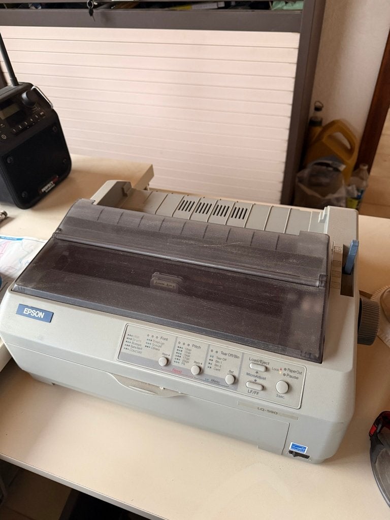 Epson LQ-590 naaldprinter - gebruikt + 2 nieuwe linten, Gebruikt, Matrix-printer, Printer, Epson