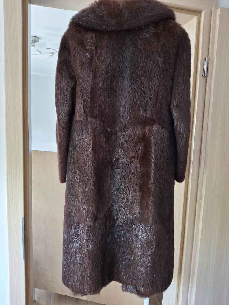 Manteau vison,peaux entières, marron, Kleding | Dames, Jassen | Winter, Ophalen, Zo goed als nieuw, Maat 42/44 (L), Bruin