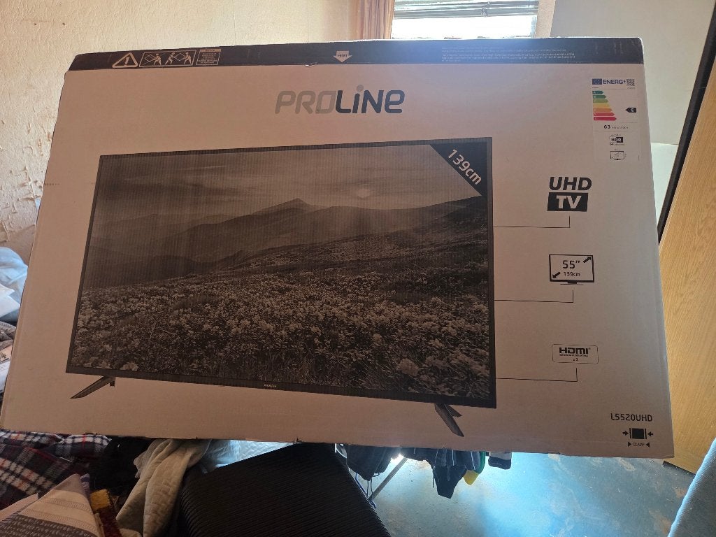 TV LED 55" (139cm) 4K UHD Proline 60Hz +Télécommande, Audio, Tv en Foto, Televisies, LED, 50 Hz, Zo goed als nieuw, 100 cm of meer