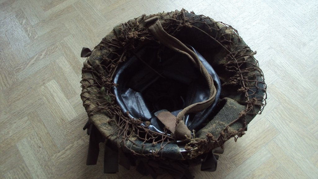 ancien casque Turtle avec camouflage, Collections, Enlèvement ou Envoi