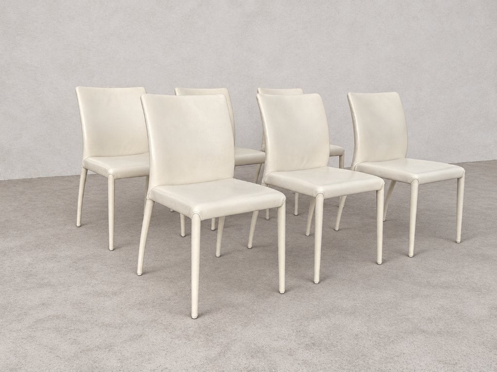 6x JORI Mikono Comfort eetkamerstoelen, Huis en Inrichting, Vitra leolux italia durlet Knoll cor ligne roset Cassina de sede, Leer