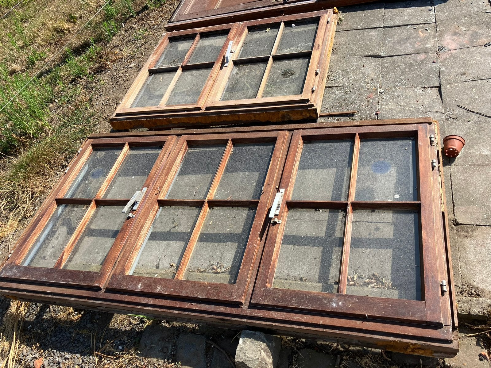 Deur en groot raam gratis, Doe-het-zelf en Bouw, Ophalen, Gebruikt, Gevelraam of Ruit, 160 cm of meer