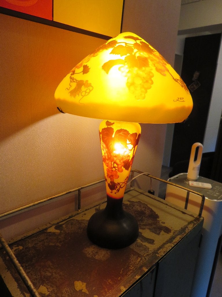 Art Nouveau Champignonlamp 55 cm Gallé-stijl, Ophalen