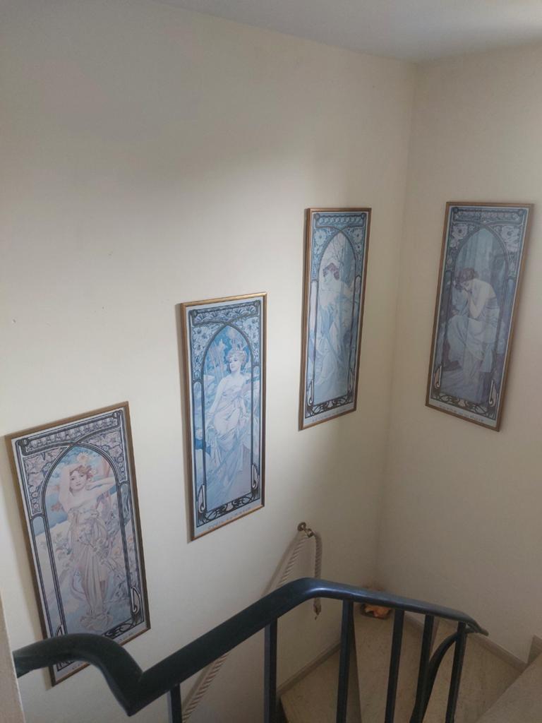 3 kaders van Mucha met kader., Ophalen