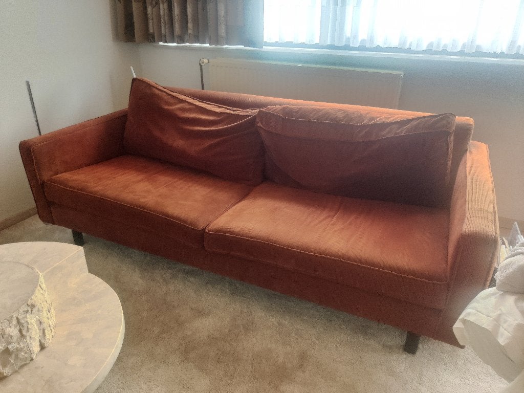 SNEL OP TE HALEN Zetel in ribstof / fluweel / velours, Ophalen, Gebruikt, Driepersoons, 75 tot 100 cm