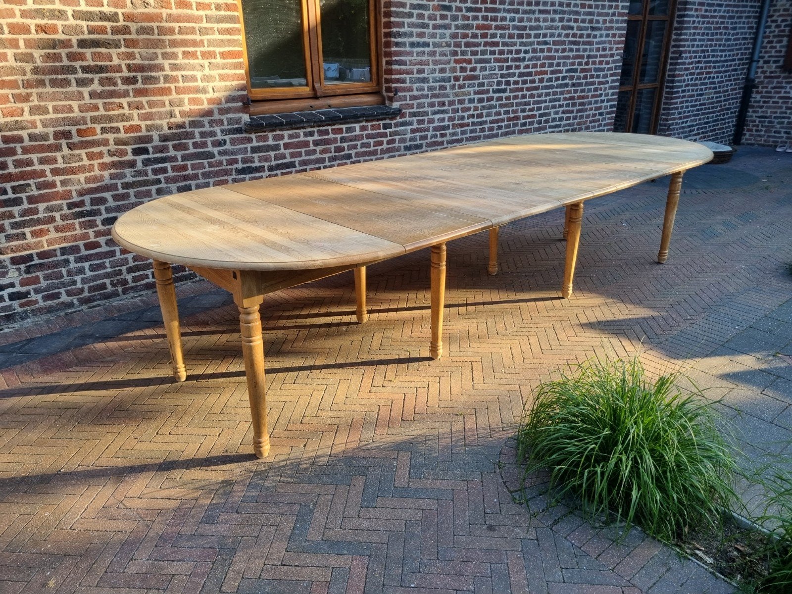 Table à manger extensible en chêne LIVRAISON GRATUITE, Pr, Comme neuf, Chêne, Ovale