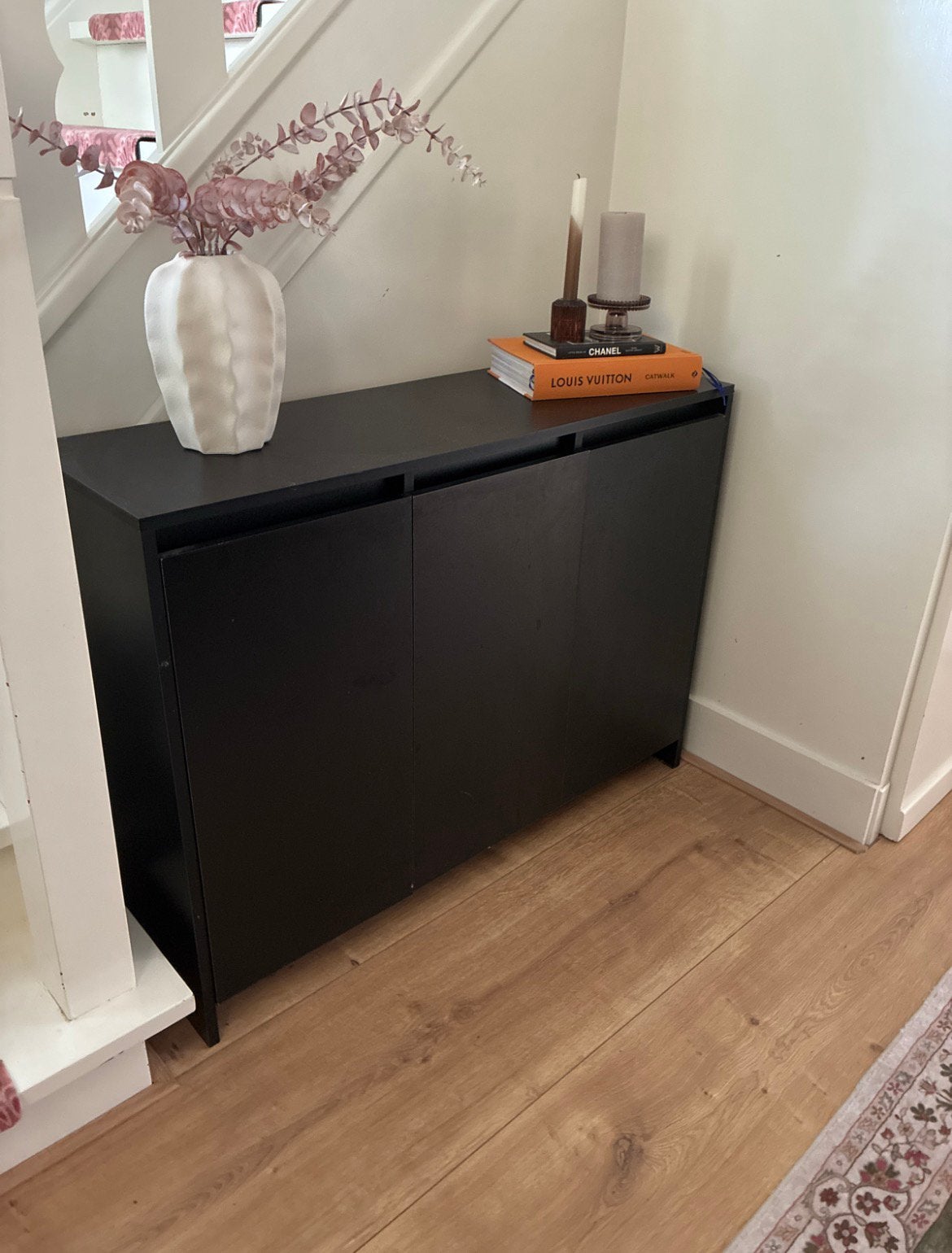 Zwart kastje met drie deuren - 75x102x33 cm, Huis en Inrichting, Ophalen, Gebruikt, 100 tot 150 cm, 25 tot 50 cm