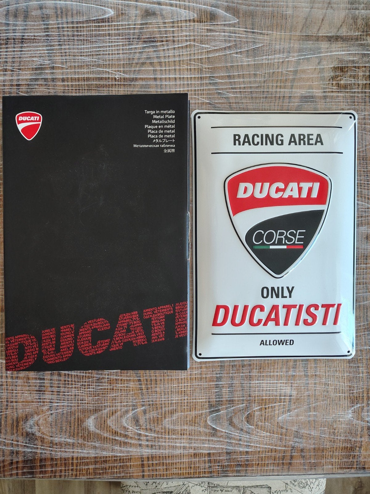 Origineel Ducati Corse metalen bord 987699450, Particulier
