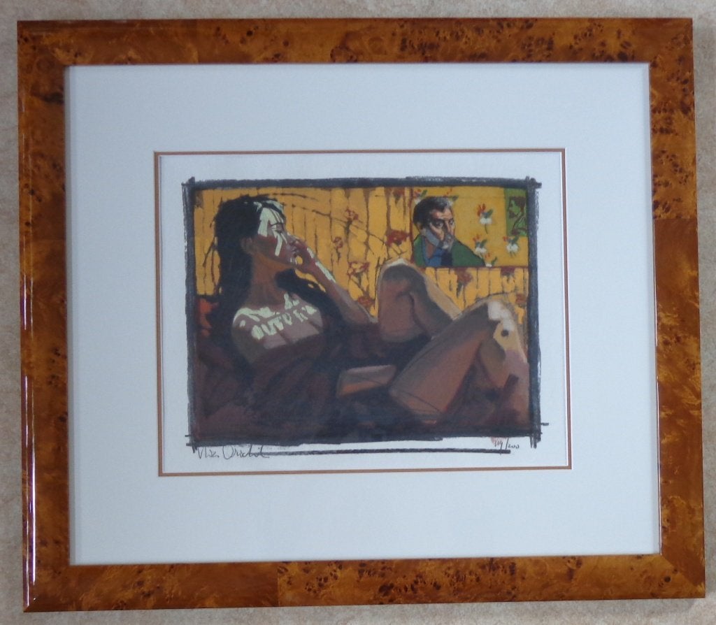 NICO VRIELINK / GAUGIN / KLEURLITHO / 66x76cm / KADER / SIG, Signé, Enlèvement