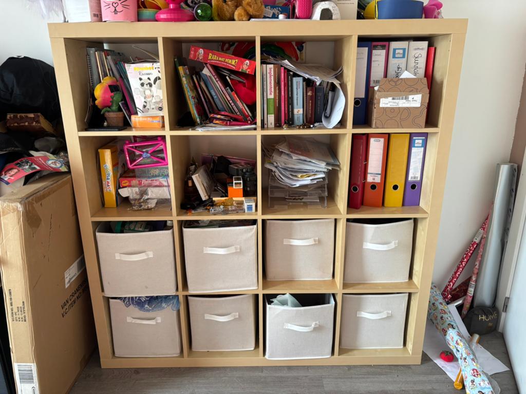 Kallax vakkenkast ikea 16 vakken!, Ophalen, Zo goed als nieuw