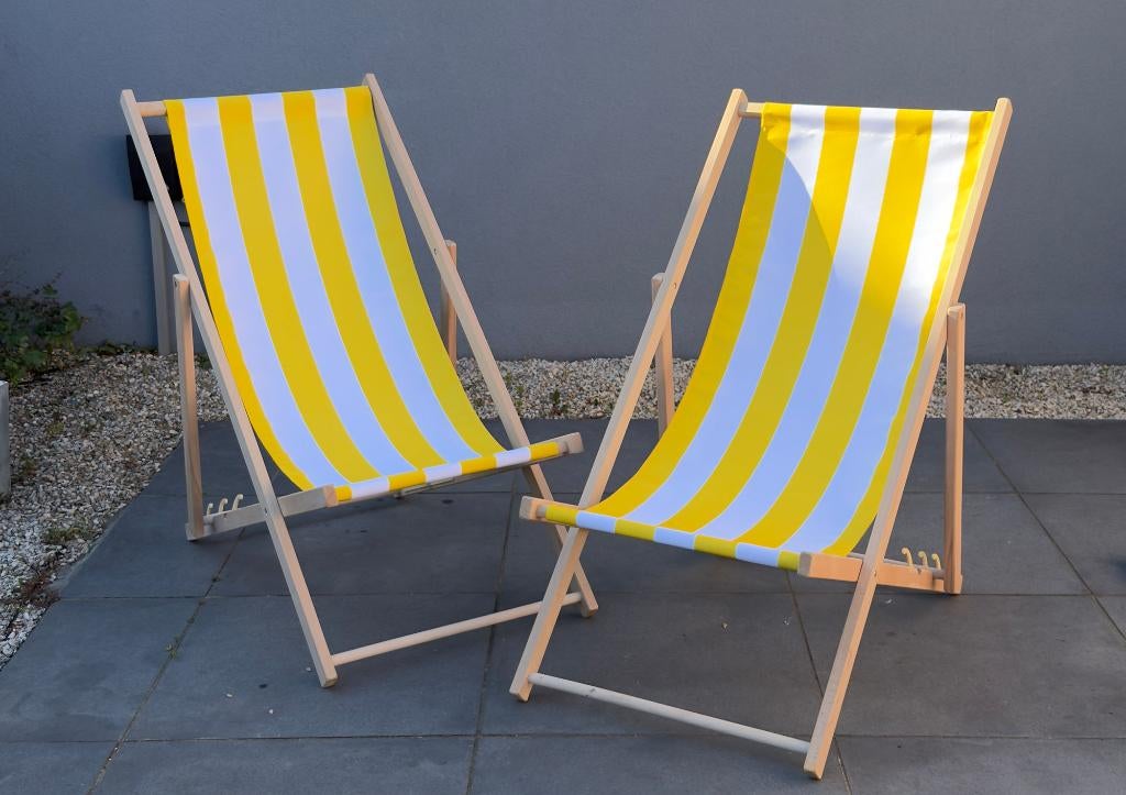 2x Strandstoel (verstelbaar), Tuin en Terras, Tuinstoelen, Ophalen, Nieuw, Verstelbaar