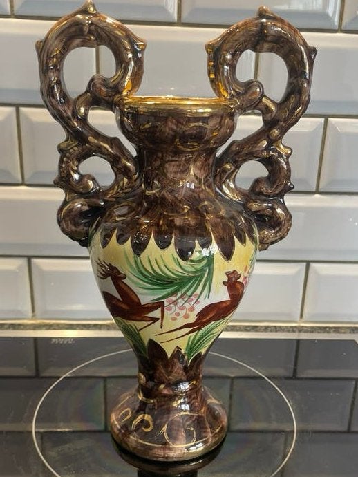 Vases décoratifs H Bequet, fabriqué/peint à la main Belgique, Enlèvement ou Envoi