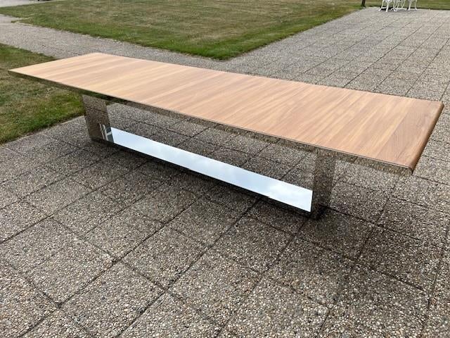 2328. Design tafel / Perdoncin / rvs, Huis en Inrichting, Tafels | Eettafels, Ophalen, Nieuw