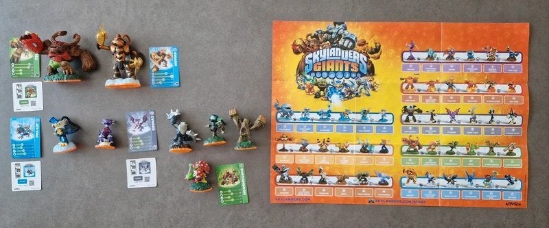 Set van 8 Skylanders Giants 2012+5 kaarten+stickers+poster, Games en Spelcomputers, Games | Nintendo Wii, Ophalen of Verzenden