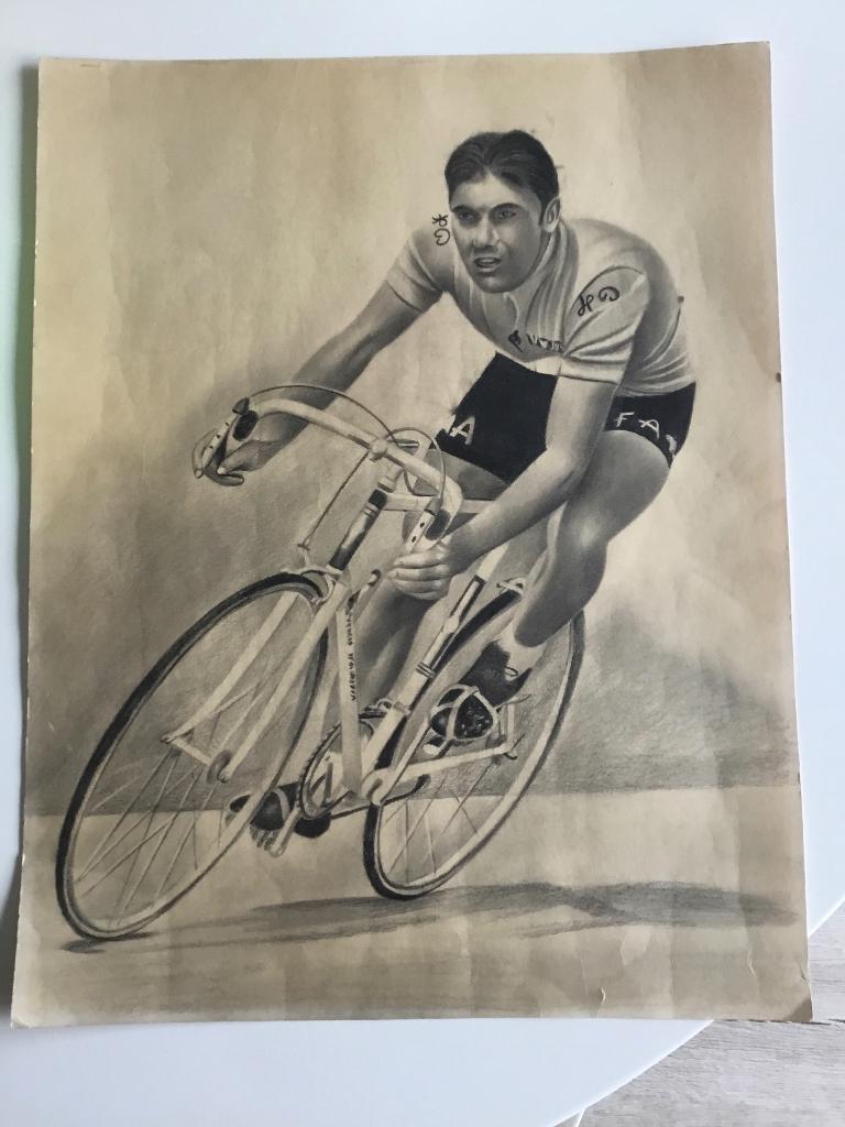 Voormalige houtskooltekening uit 1969 Eddy Merck France 69, Ophalen of Verzenden