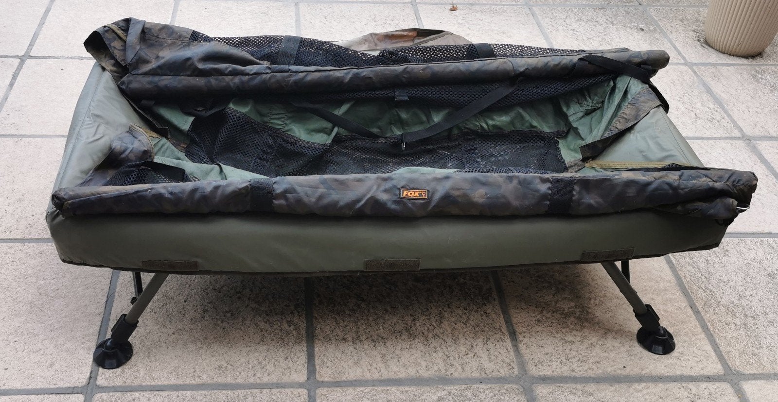 Fox Carpmaster cradle camo en fox weegzak camo, Ophalen