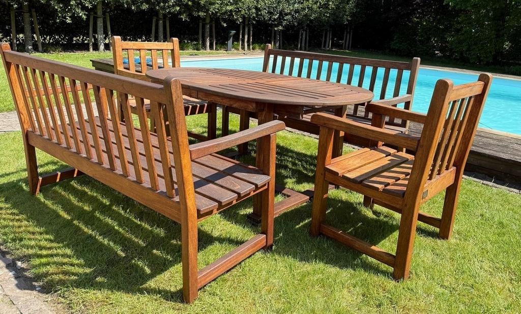 Tuintafel set - teakhout, Ophalen, Teakhout