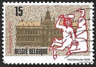 1 Postzegel België 1993 Culturele hoofdstad van Europa, Europa, Frankeerzegel, Ophalen of Verzenden, Gestempeld