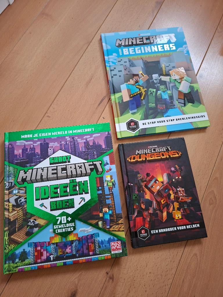 3 boeken Minecraft, Boeken, Ophalen of Verzenden
