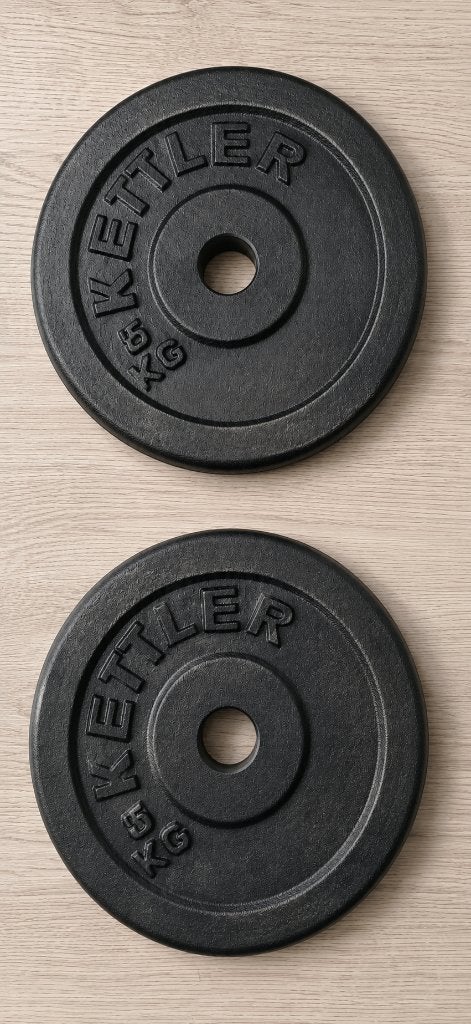 Gietijzeren halterschijven – 4 x 5 kg, Sport en Fitness, Fitnessmaterialen, Ophalen of Verzenden, Halterschijven
