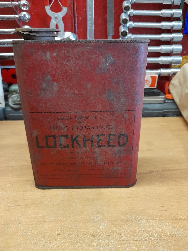 ancien bidon huile vide lockheed 2l, Collections, Marques & Objets publicitaires, Utilisé, Autres types, Envoi