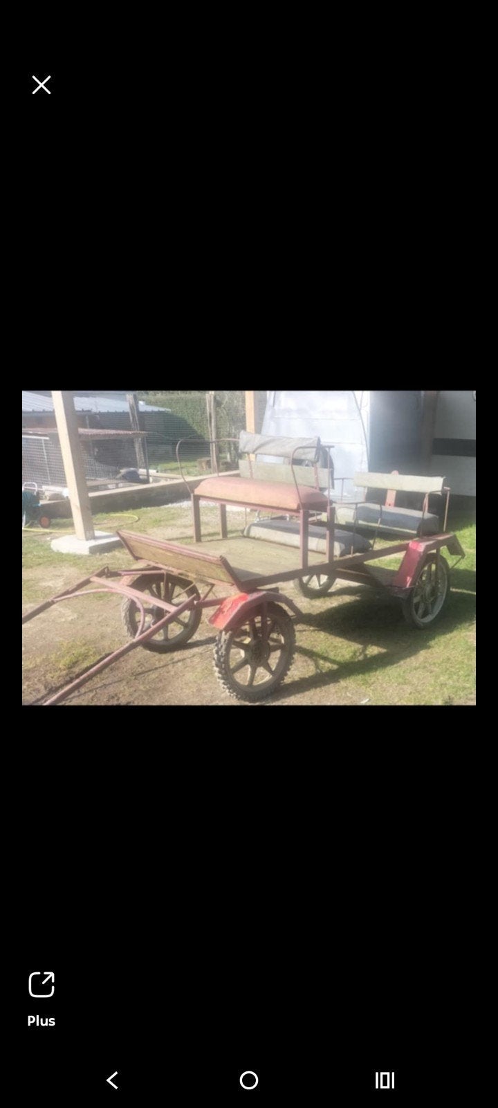 Charette pour chevaux à restaurer