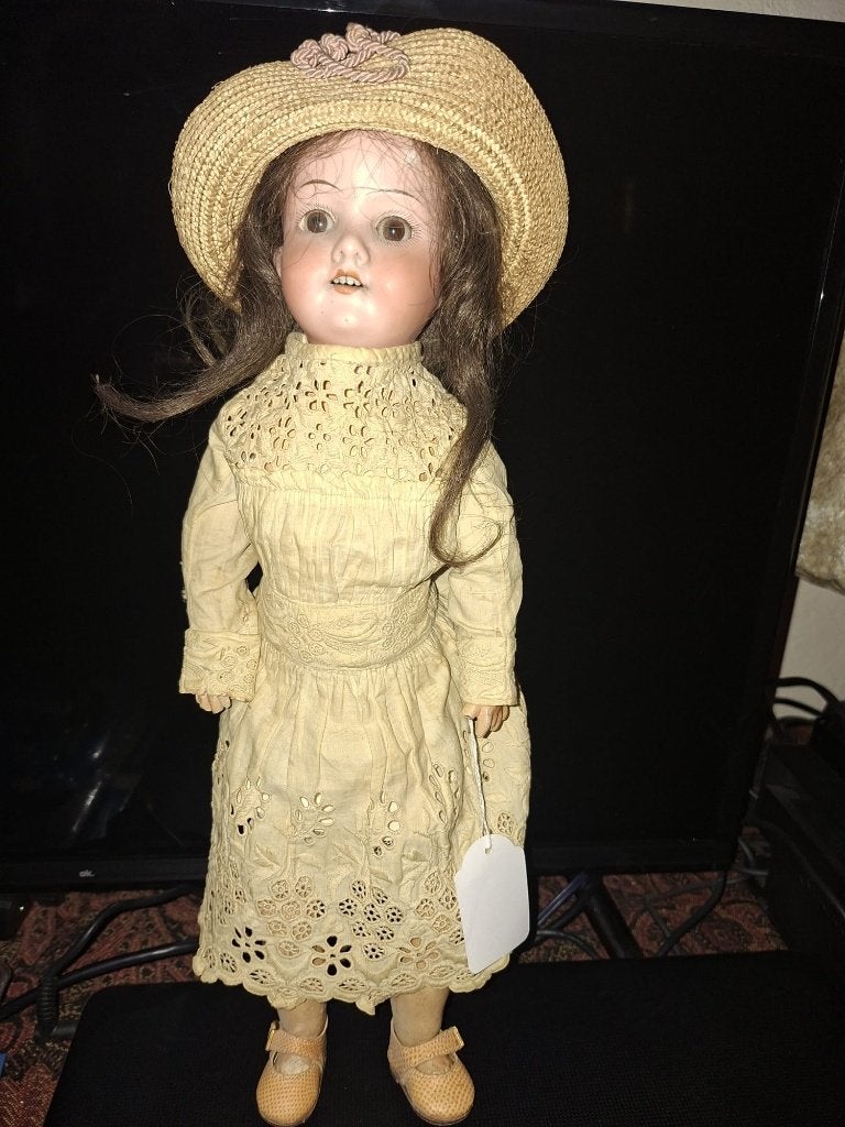 oude porseleinen pop, begin 1900, Antiquités & Art, Curiosités & Brocante, Enlèvement ou Envoi
