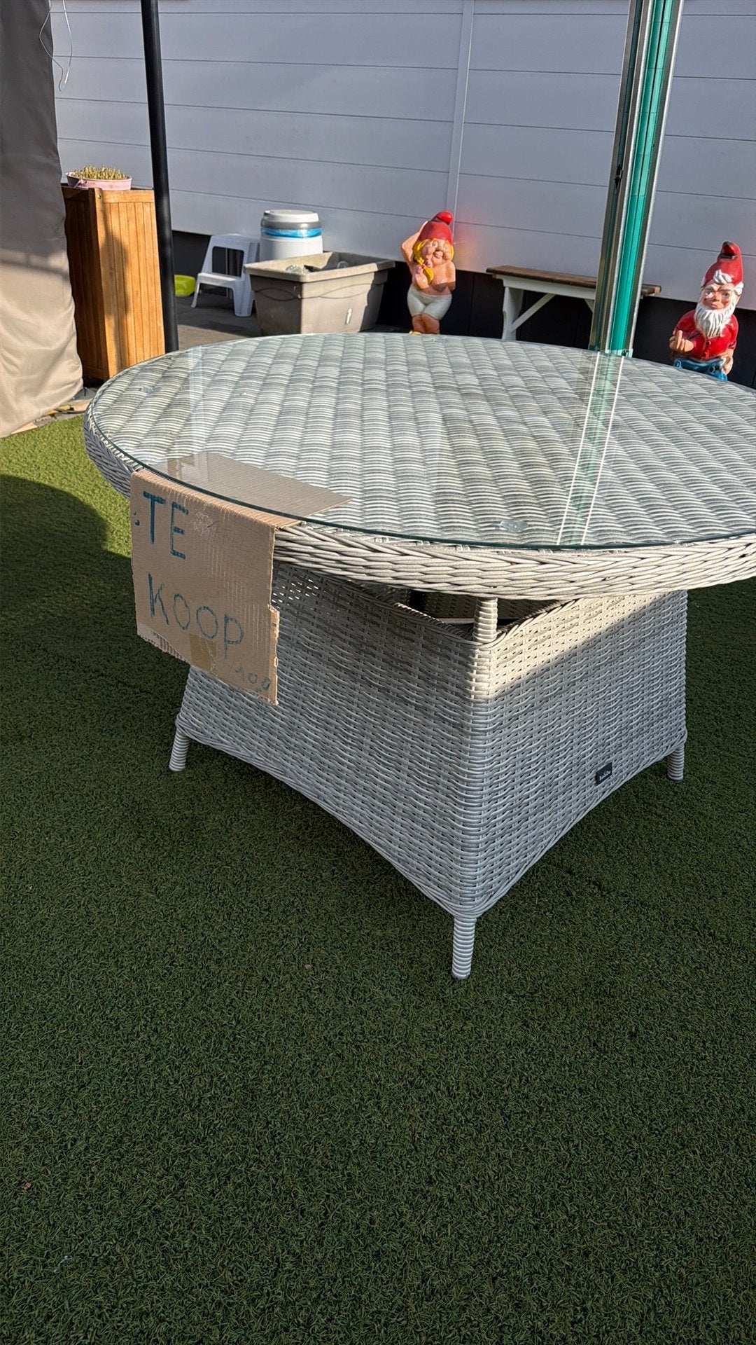 Ronde tuintafel van een 120, Tuin en Terras, Ophalen, Zo goed als nieuw