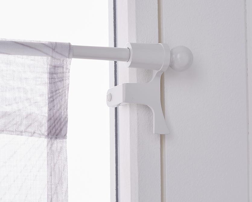 tringle à rideaux blanche sans perçage  + barres de lestage, Moins de 100 cm, Enlèvement, Utilisé, Blanc