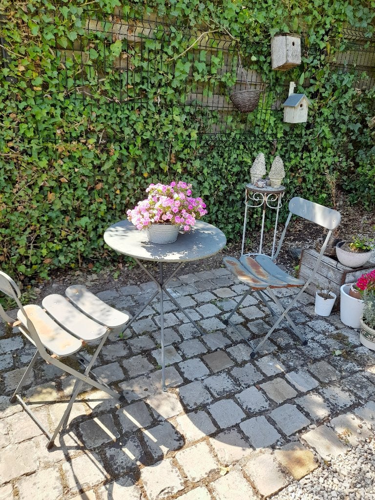 Set de terrasse en métal pour 2 personnes, Salons de jardin, Enlèvement, Utilisé, Autres matériaux