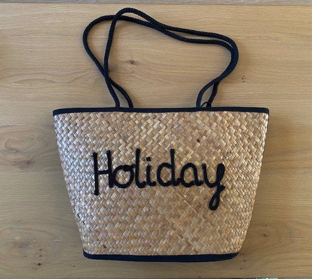 Sac de plage en bambou tissé - Nouveau !, Enlèvement ou Envoi, Neuf, Brun, Autres types