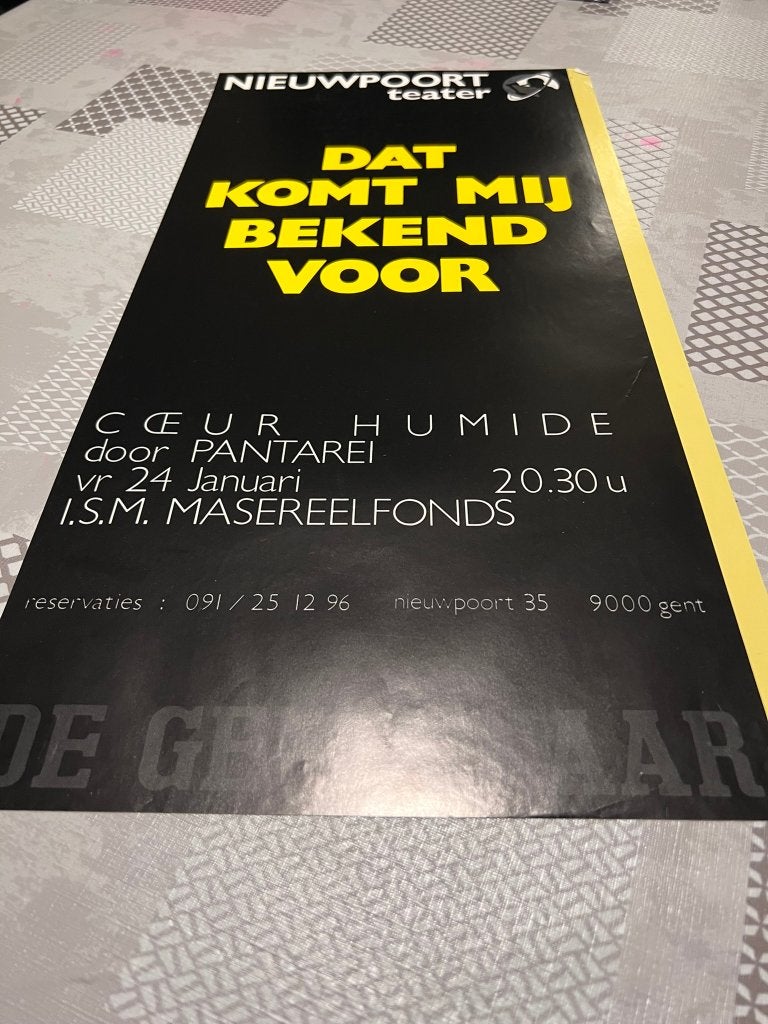 Vintage Posters Nieuwpoort Teater: dat komt mij bekend voor, Verzamelen, Deurposter of groter, Ophalen of Verzenden, Reclame, Rechthoekig Staand