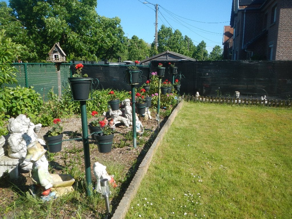 tuincaroesel voor 4 planten, Ophalen, Gebruikt