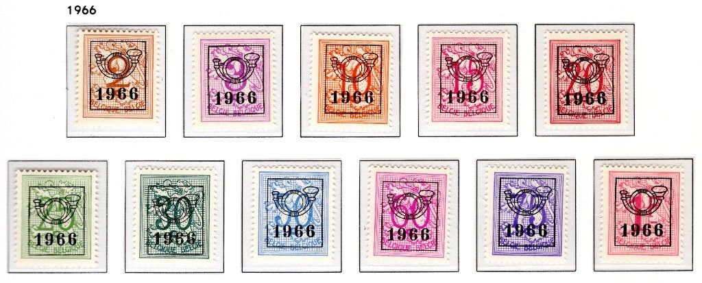 PRE769/779 MNH** 1966 - Chiffre du lion héraldique, Timbres & Monnaies, Envoi, Non oblitéré, Neuf