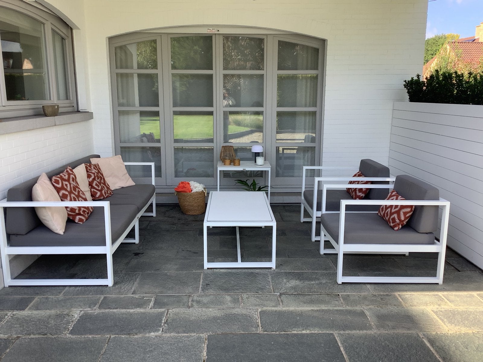 Loungeset, Tuin en Terras, Ophalen, Zo goed als nieuw, Aluminium, Loungeset