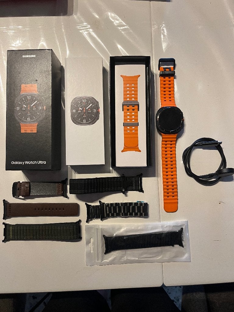 Galaxy Ulltra Watch, Étanche, Utilisé, Orange, Enlèvement