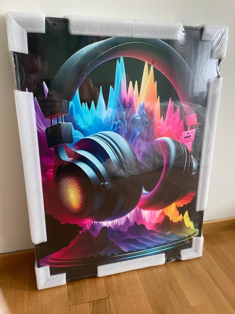 8K digitale print op kristal glas met zwart alluminium Kader, Ophalen of Verzenden